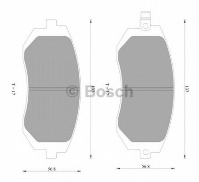BOSCH 0986ab2288 -  Комплект тормозных колодок, дисковый тормоз