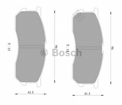 BOSCH 0986ab2314 -  Комплект тормозных колодок, дисковый тормоз