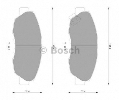 BOSCH 0986ab2320 -  Комплект тормозных колодок, дисковый тормоз