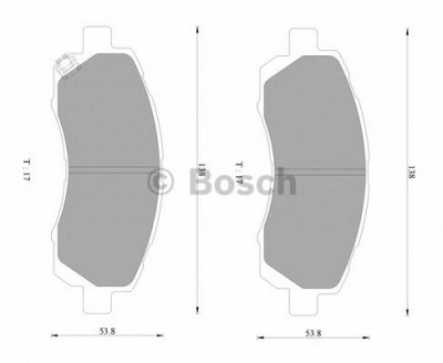 BOSCH 0986ab2323 -  Комплект тормозных колодок, дисковый тормоз