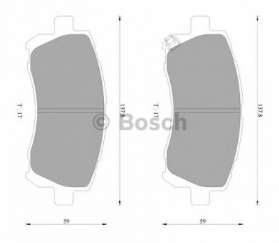 BOSCH 0986ab2324 -  Комплект тормозных колодок, дисковый тормоз