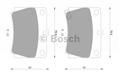 BOSCH 0986ab2331 -  Комплект тормозных колодок, дисковый тормоз