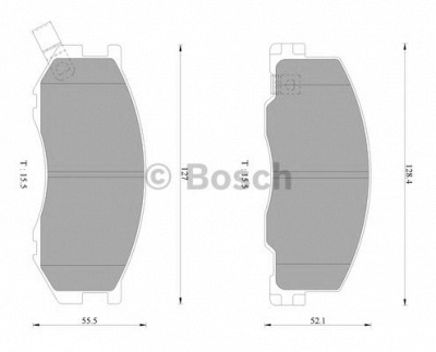BOSCH 0986ab2333 -  Комплект тормозных колодок, дисковый тормоз