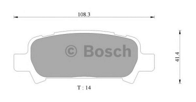 BOSCH 0986ab2334 -  Комплект тормозных колодок, дисковый тормоз