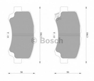 BOSCH 0986ab2336 -  Комплект тормозных колодок, дисковый тормоз