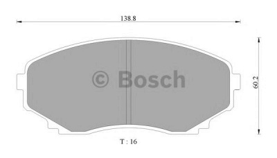 BOSCH 0986ab2350 -  Комплект тормозных колодок, дисковый тормоз
