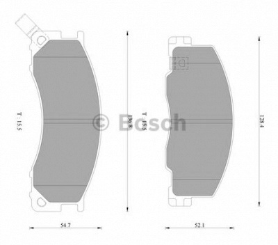 BOSCH 0986ab2351 -  Комплект тормозных колодок, дисковый тормоз