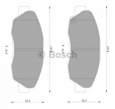 BOSCH 0986ab2363 -  Комплект тормозных колодок, дисковый тормоз