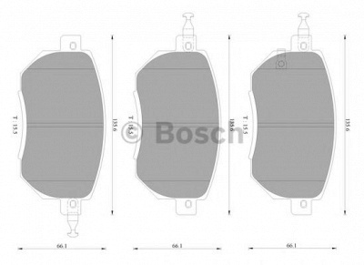 BOSCH 0986ab2369 -  Комплект тормозных колодок, дисковый тормоз