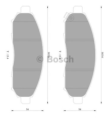 BOSCH 0986ab2372 -  Комплект тормозных колодок, дисковый тормоз