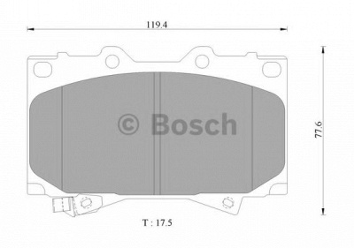 BOSCH 0986ab2379 -  Комплект тормозных колодок, дисковый тормоз