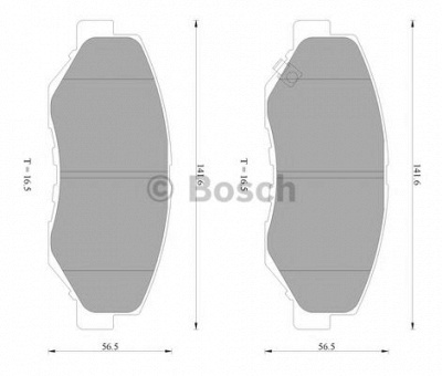 BOSCH 0986ab2385 -  Комплект тормозных колодок, дисковый тормоз