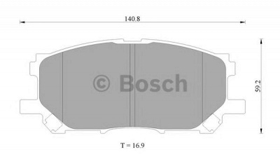 BOSCH 0986ab2391 -  Комплект тормозных колодок, дисковый тормоз