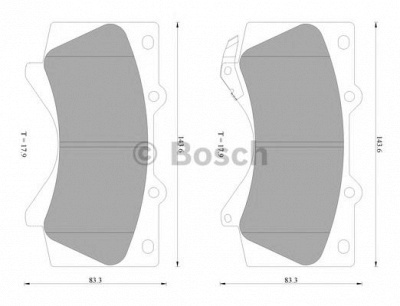BOSCH 0986ab2397 -  Комплект тормозных колодок, дисковый тормоз