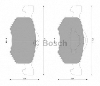 BOSCH 0986ab2401 -  Комплект тормозных колодок, дисковый тормоз