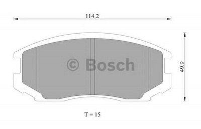 BOSCH 0986ab2407 -  Комплект тормозных колодок, дисковый тормоз