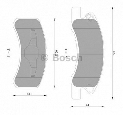 BOSCH 0986ab2421 -  Комплект тормозных колодок, дисковый тормоз