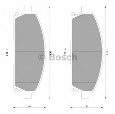 BOSCH 0986ab2423 -  Комплект тормозных колодок, дисковый тормоз