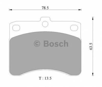 BOSCH 0986ab2435 -  Комплект тормозных колодок, дисковый тормоз