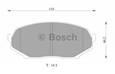 BOSCH 0986ab2438 -  Комплект тормозных колодок, дисковый тормоз