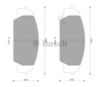 BOSCH 0986ab2470 -  Комплект тормозных колодок, дисковый тормоз
