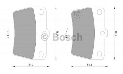 BOSCH 0986ab2477 -  Комплект тормозных колодок, дисковый тормоз