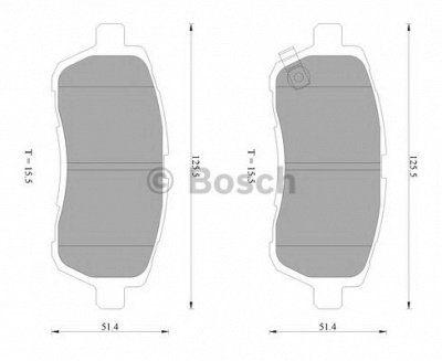 BOSCH 0986ab2502 -  Комплект тормозных колодок, дисковый тормоз