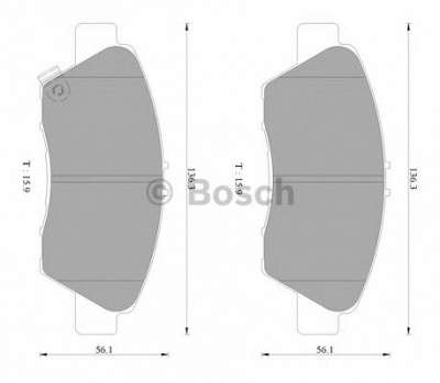 BOSCH 0986ab2508 -  Комплект тормозных колодок, дисковый тормоз