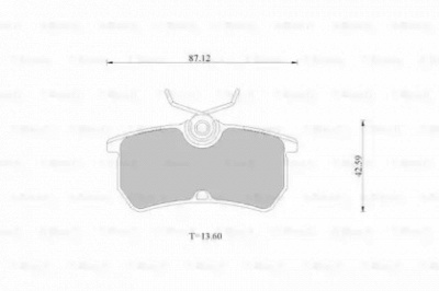 BOSCH 0986ab2535 -  Комплект тормозных колодок, дисковый тормоз
