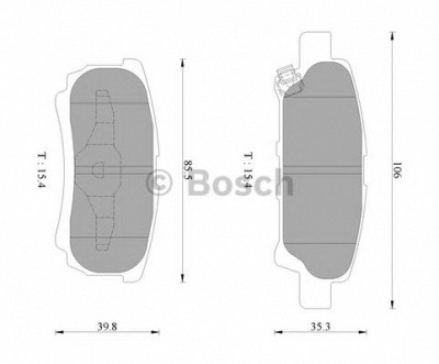 BOSCH 0986ab2754 -  Комплект тормозных колодок, дисковый тормоз