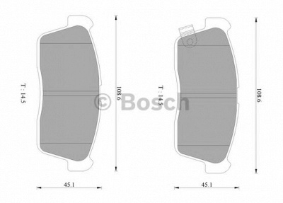 BOSCH 0986ab2775 -  Комплект тормозных колодок, дисковый тормоз
