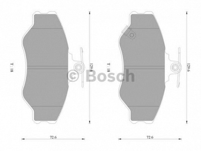BOSCH 0986ab3026 -  Комплект тормозных колодок, дисковый тормоз