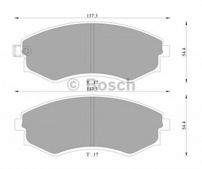 BOSCH 0986ab3027 -  Комплект тормозных колодок, дисковый тормоз