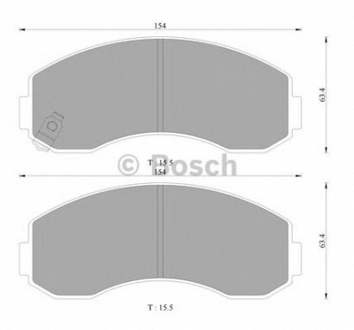 BOSCH 0986ab3030 -  Комплект тормозных колодок, дисковый тормоз