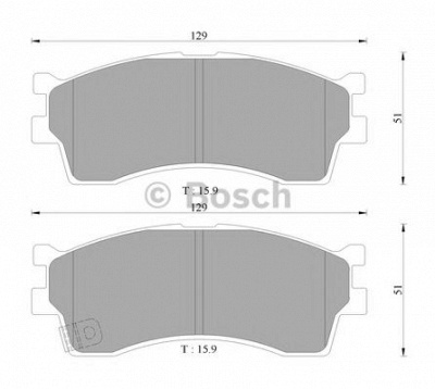 BOSCH 0986ab3034 -  Комплект тормозных колодок, дисковый тормоз