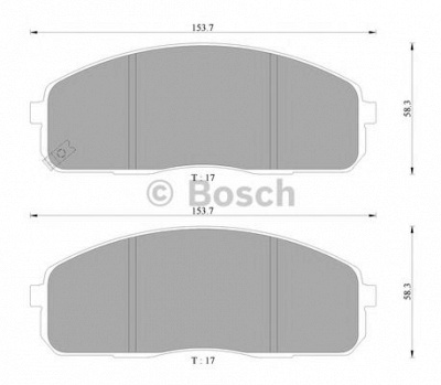 BOSCH 0986ab3047 -  Комплект тормозных колодок, дисковый тормоз