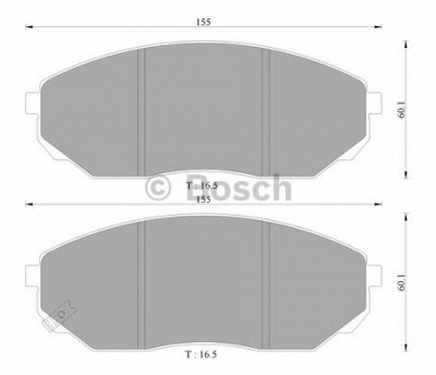 BOSCH 0986ab3048 -  Комплект тормозных колодок, дисковый тормоз
