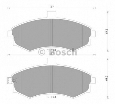BOSCH 0986ab3050 -  Комплект тормозных колодок, дисковый тормоз