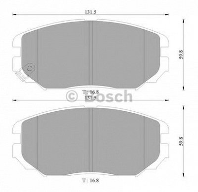 BOSCH 0986ab3054 -  Комплект тормозных колодок, дисковый тормоз