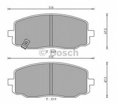 BOSCH 0986ab3057 -  Комплект тормозных колодок, дисковый тормоз