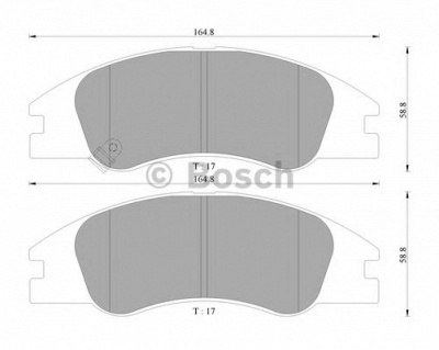 BOSCH 0986ab3058 -  Комплект тормозных колодок, дисковый тормоз