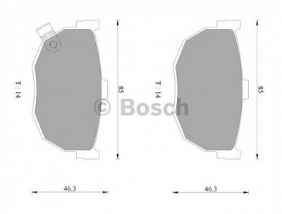 BOSCH 0986ab3064 -  Комплект тормозных колодок, дисковый тормоз