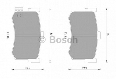 BOSCH 0986ab3065 -  Комплект тормозных колодок, дисковый тормоз