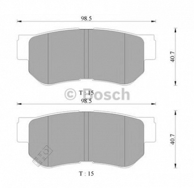 BOSCH 0986ab3066 -  Комплект тормозных колодок, дисковый тормоз