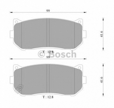 BOSCH 0986ab3069 -  Комплект тормозных колодок, дисковый тормоз
