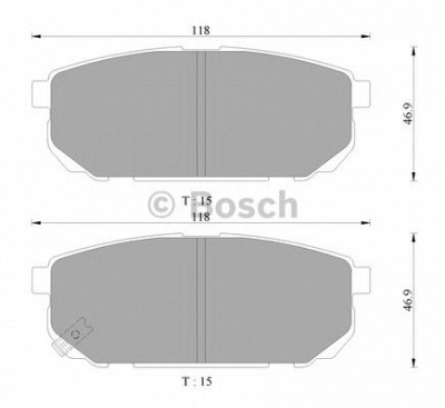 BOSCH 0986ab3070 -  Комплект тормозных колодок, дисковый тормоз