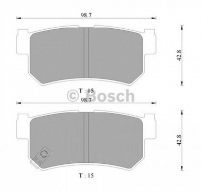 BOSCH 0986ab3073 -  Комплект тормозных колодок, дисковый тормоз