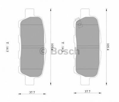 BOSCH 0986ab3076 -  Комплект тормозных колодок, дисковый тормоз