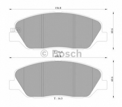 BOSCH 0986ab3081 -  Комплект тормозных колодок, дисковый тормоз