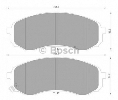 BOSCH 0986ab3086 -  Комплект тормозных колодок, дисковый тормоз